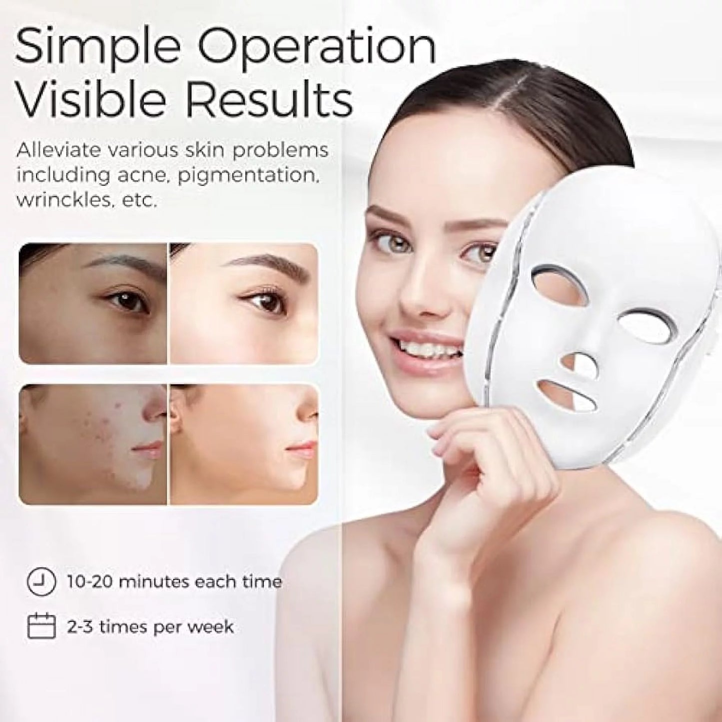 Revitalize Your Skin with 7-Color LED Face Mask - Acne Reduction & Radiant Skin Therapy!