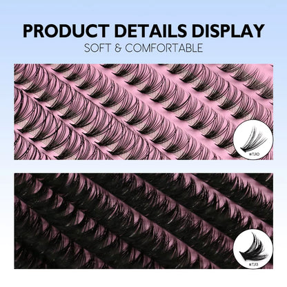 DIY Lash Extension Kit Natural Volume Includes Eyelash Tweezers Bonding Glue for Salon-Quality Results at Home Makeup