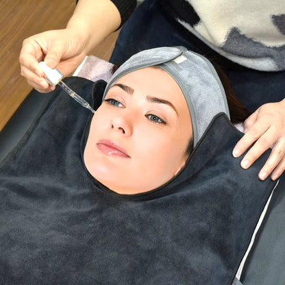 Ultra-Soft Microfiber U-Shape Facial Towels for Salon & Spa - Set of 3 (40x50cm)