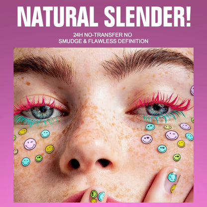 Colorful Silk Mascara Blue Red Black Cream Length Waterproof Smudge-Proof Colored Thickening Lengthening Curling Makeup Cosmetic