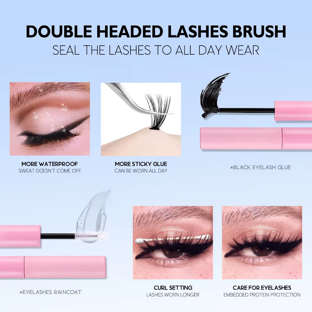 DIY Lash Extension Kit Natural Volume Includes Eyelash Tweezers Bonding Glue for Salon-Quality Results at Home Makeup
