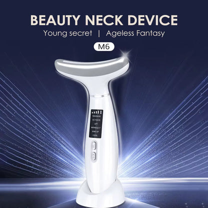 EMS Neck Slimming Massager with LED Photon Therapy | Hot & Cold Compress | Skin Rejuvenation & Anti-Wrinkle Device