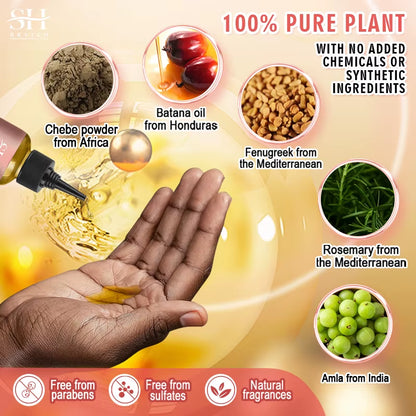 Ultimate Hair Growth Bundle: Batana 5X Oil, Chebe Butter Mask, Rosemary Serum, Fenugreek & Amla Oil for Thicker, Healthier Hair