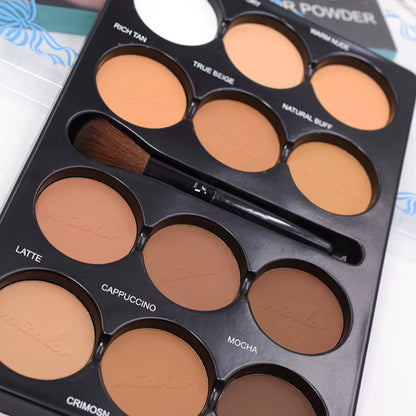 Coffee Color Contour Palette Makeup 12 Colors Long-Lasting Matte Eyeshadow Face Highlighters Make up Contouring Powder Cosmetics