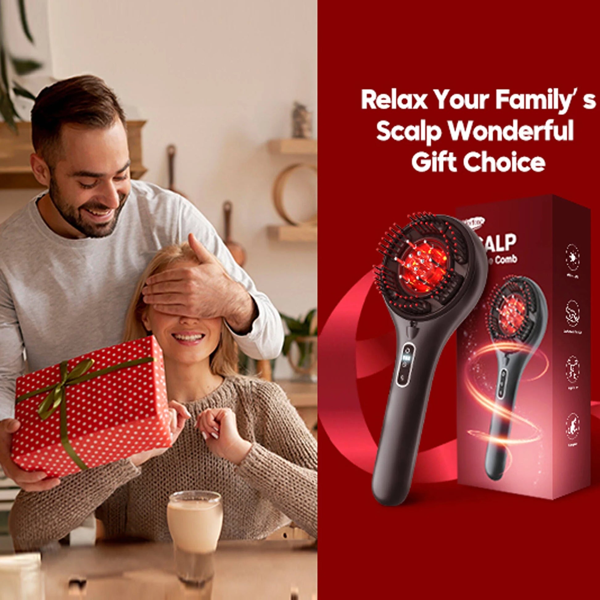 3-In-1 Hair Oil Applicator, Electric Scalp Massager Brushes with Nano Mist Sprayer, 4 Massage Modes, Cordless Portable Hair Massager Comb for Men Women
