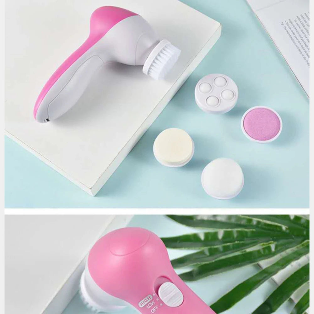 Rechargeable Electric Facial Cleansing Brush - Spa Quality Skin Care Massager & Deep Cleaning Tool