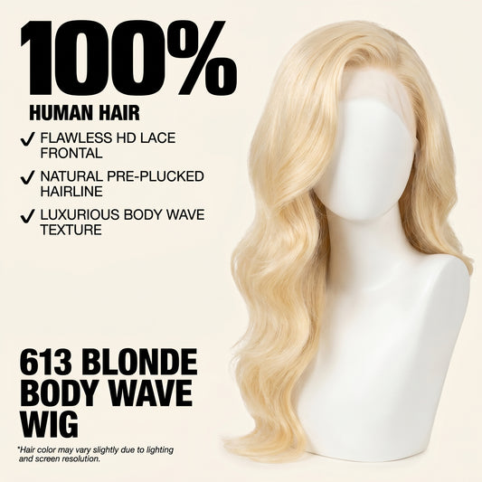 613 Blonde Body Wave 13X6 HD Lace Frontal Human Hair Wigs