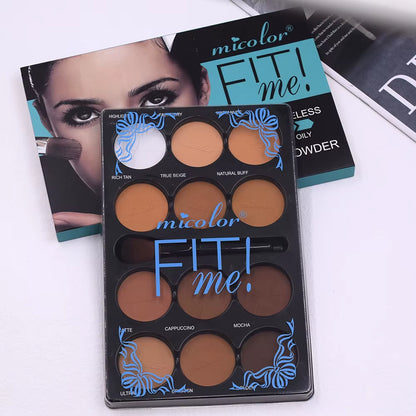 Coffee Color Contour Palette Makeup 12 Colors Long-Lasting Matte Eyeshadow Face Highlighters Make up Contouring Powder Cosmetics