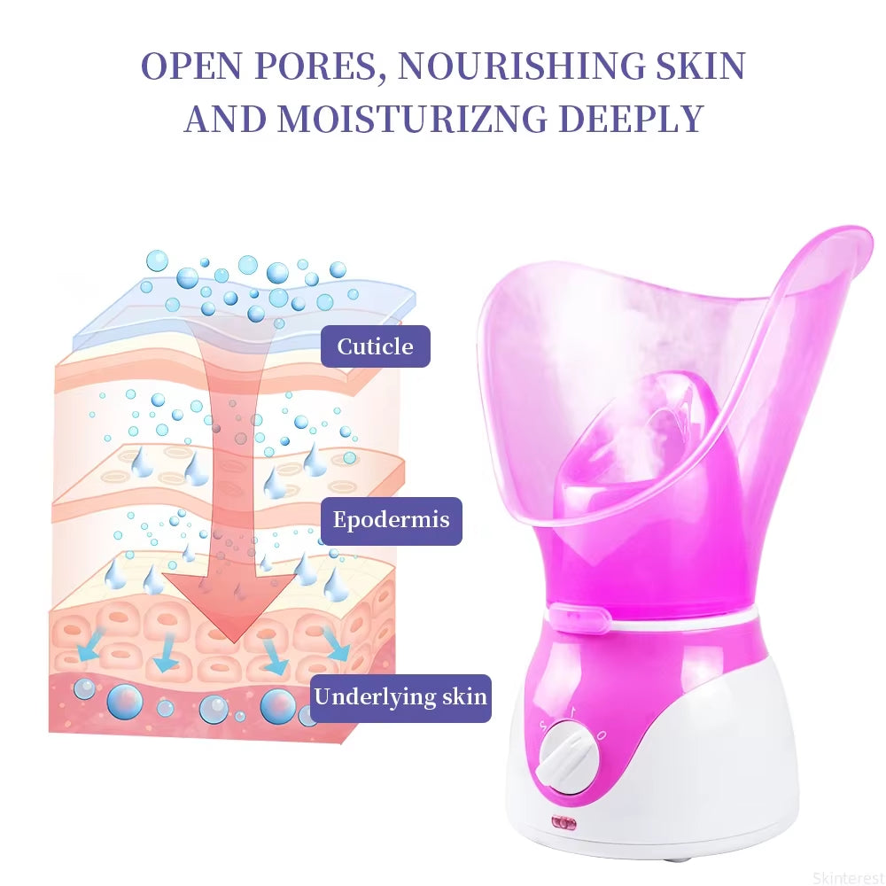 Facial Steamer Nano Steamer 50ML Hot Sprayer Skin Moisturizing Face Humidifier Pores Cleansing Skin Deep Hydration Control Oil