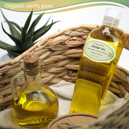 8 OZ JOJOBA OIL PURE GOLDEN COLD PRESS ORGANIC FREE SH!