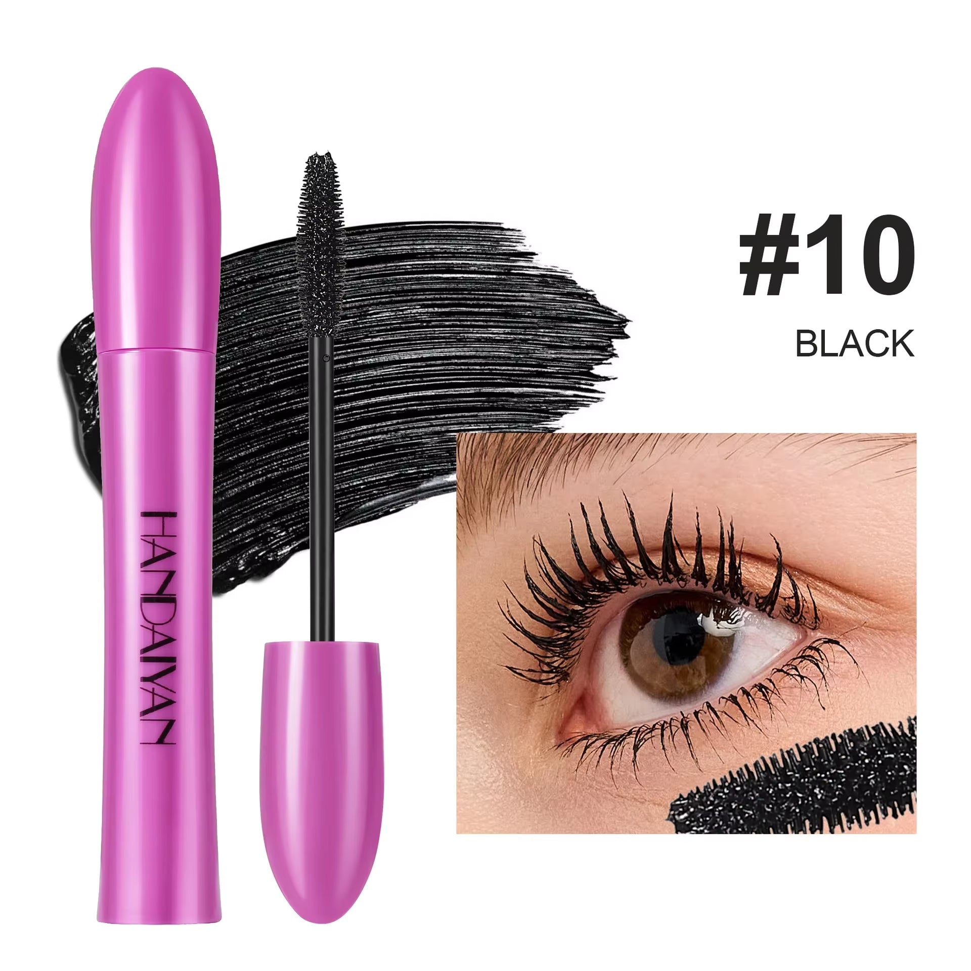 Colorful Silk Mascara Blue Red Black Cream Length Waterproof Smudge-Proof Colored Thickening Lengthening Curling Makeup Cosmetic