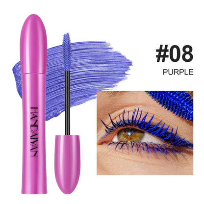 Colorful Silk Mascara Blue Red Black Cream Length Waterproof Smudge-Proof Colored Thickening Lengthening Curling Makeup Cosmetic