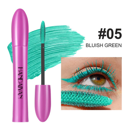 Colorful Silk Mascara Blue Red Black Cream Length Waterproof Smudge-Proof Colored Thickening Lengthening Curling Makeup Cosmetic