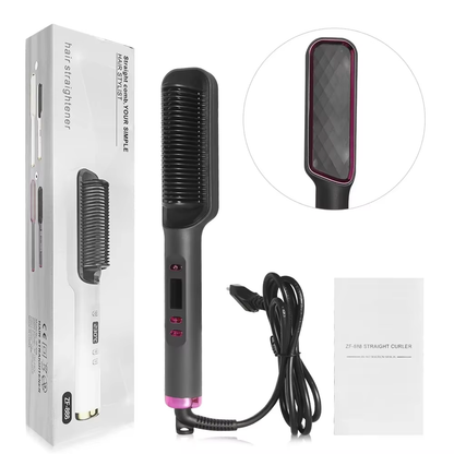 Electric Hot Comb Hair Straightener Brush | Negative Ion Multifunctional Anti-Scalding Styling Tool for Smooth, Frizz-Free Hair