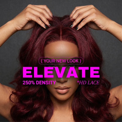 99J Burgundy Body Wave HD Lace Front Wig – 13x4 Human Hair Wig | 250% Density