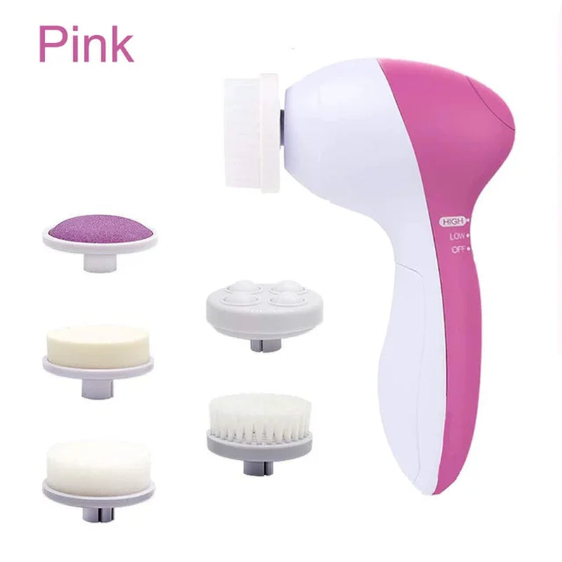 Rechargeable Electric Facial Cleansing Brush - Spa Quality Skin Care Massager & Deep Cleaning Tool