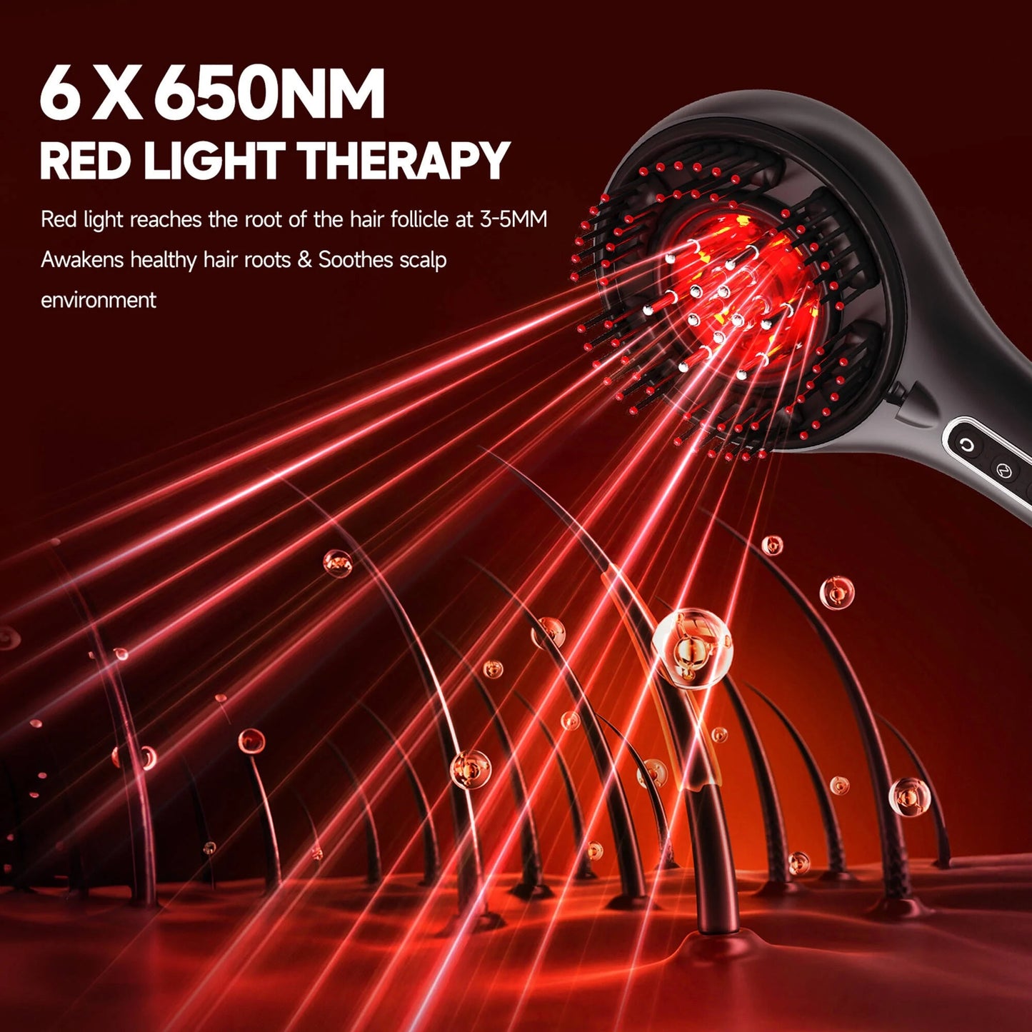 3-In-1 Hair Oil Applicator, Electric Scalp Massager Brushes with Nano Mist Sprayer, 4 Massage Modes, Cordless Portable Hair Massager Comb for Men Women