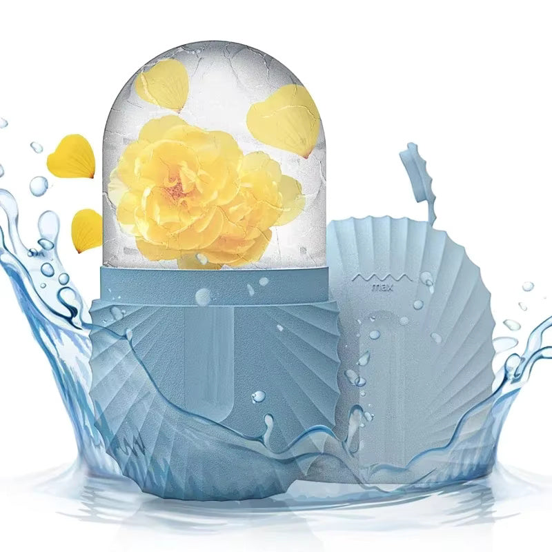 Ice Face Roller – Reusable Silicone Ice Mold for Puffiness, Eye Bags, Pore Shrinking, and Facial Massage