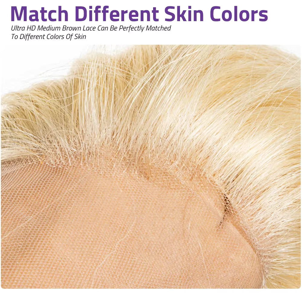 613 Blonde Body Wave 13X6 HD Lace Frontal Human Hair Wigs