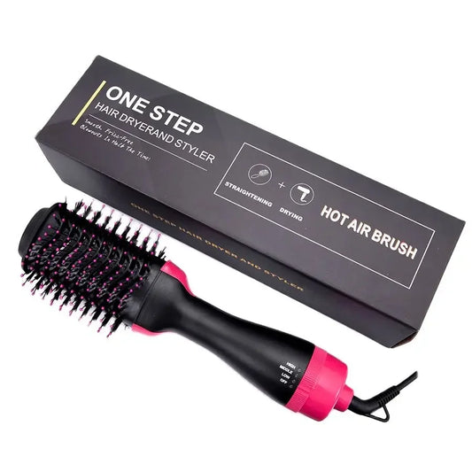 Women Hair Dryer Brush Hair Dryer Straightener Curler Massager 4 in 1 Rapid Warming One Step Volumizer Hot-Air Hair Brushes