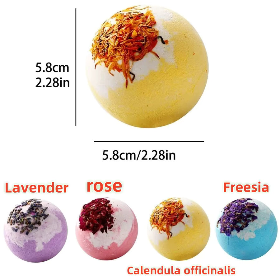 Bath Bomb Gift Set – Moisturizing Handmade Bubble Balls with Essential Oils & Bath Salts for Peeling Skin & Relaxation | Bangzz Beauty Online