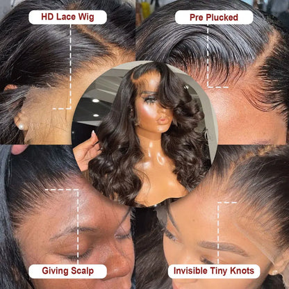 13X6 HD Body Wave Lace Front Wig – 250% Density Human Hair Wig | Glueless Pre-Plucked Wig