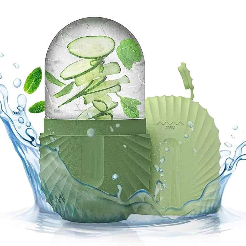 Ice Face Roller – Reusable Silicone Ice Mold for Puffiness, Eye Bags, Pore Shrinking, and Facial Massage