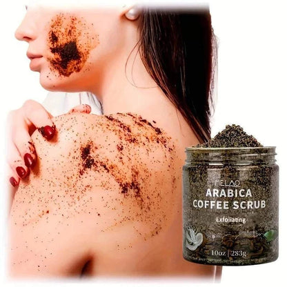 Arabica Coffee Scrub - All Natural Exfoliating Body Scrub for Skin Care Dead Sea Salt and Arabica Coffee Moisturizing