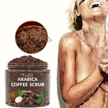 Arabica Coffee Scrub - All Natural Exfoliating Body Scrub for Skin Care Dead Sea Salt and Arabica Coffee Moisturizing