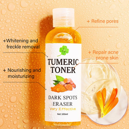 100Ml Turmeric Facial Toner Dark Spot Removal Turmeric Fade Blemishes Acne Remover Toner Moisturing Brightening Skin Care