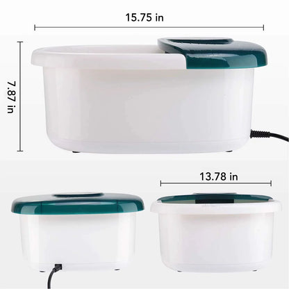 Foot Spa Bath Massager with Heat, Bubbles, and Vibration, Digital Temperature Control, 16 Detachable Massage Rollers, Soothe and Comfort Feet