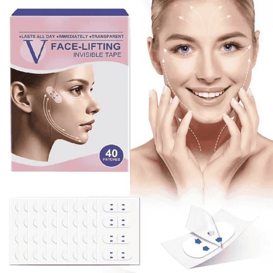 Face Tape,Face Lift Tape Invisible Instant V-Shaped Face for Wrinkles,40 PCS