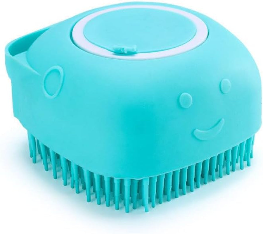 Dog Grooming Brush - Silicone Pet Bath Massage Brush for Gentle Cleaning & Stress Relief - Waterproof Dog Brush for All Breeds Puppies (Pink)