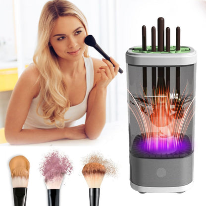 Makeup Brush Cleaner,  Premium Electric Makeup Brush and Sponge Cleaner Machine Super-Fast Dry and Deep Clean, Automatic Makeup Brush Cleaner Solution for Makeup Brushes & Tools