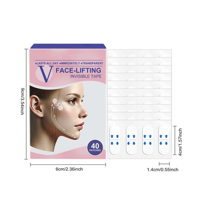 Face Tape,Face Lift Tape Invisible Instant V-Shaped Face for Wrinkles,40 PCS
