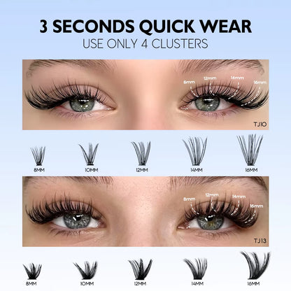 DIY Lash Extension Kit Natural Volume Includes Eyelash Tweezers Bonding Glue for Salon-Quality Results at Home Makeup