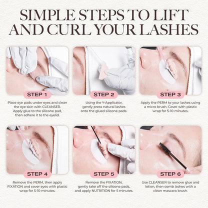 Lash Lift Kit, Eyelash Perm Kit, Professional Eyelash Curling Lash Extension Set,Lash Curling, Semi-Permanent Curling Perming Wave Suitable for Salon