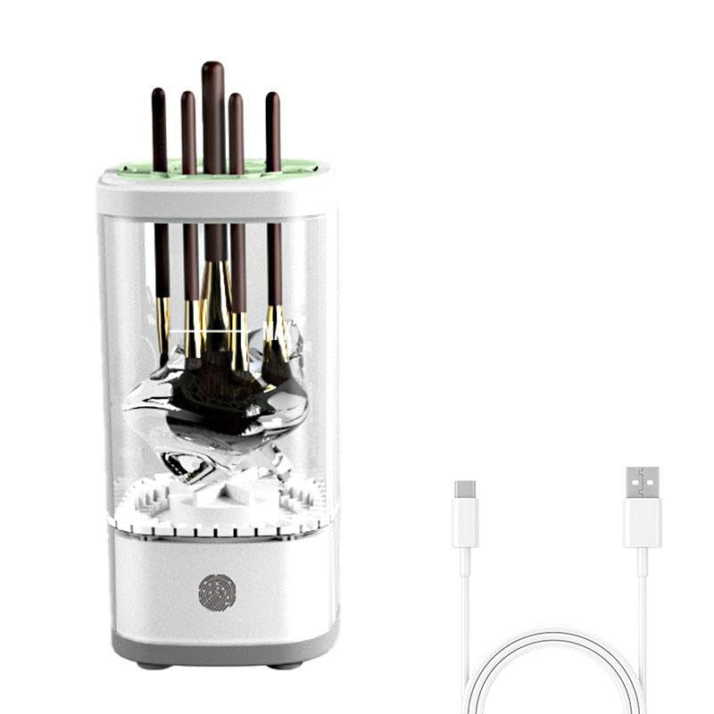 Makeup Brush Cleaner,  Premium Electric Makeup Brush and Sponge Cleaner Machine Super-Fast Dry and Deep Clean, Automatic Makeup Brush Cleaner Solution for Makeup Brushes & Tools