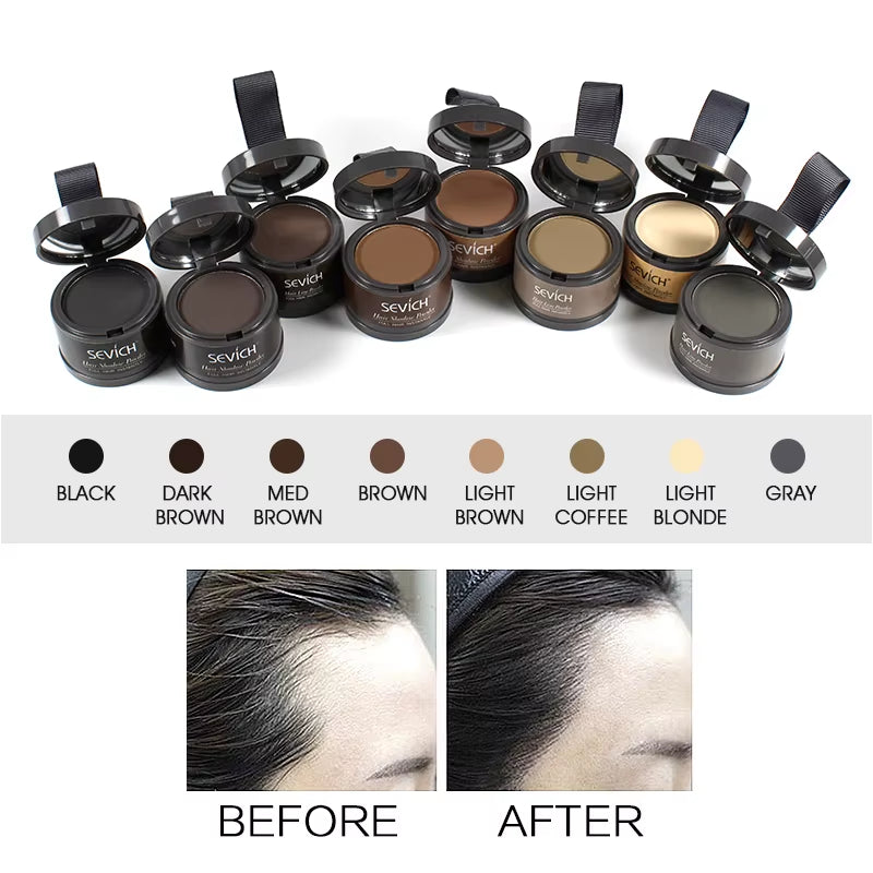 Magical Fluffy Hairline Powder Hair Line Shadow Hair Concealer Root Cover up Gray Coverage Unisex Instantly 8 Color